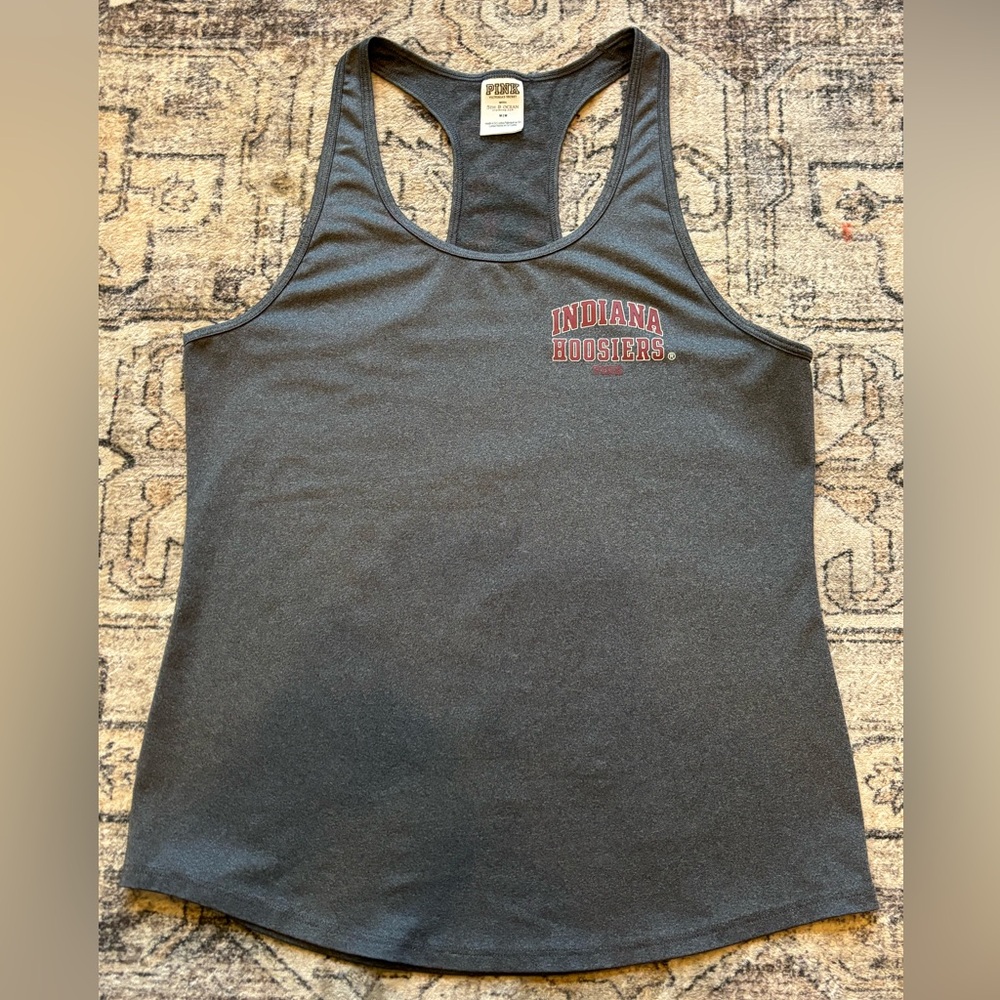 PINK Victoria's Secret with 5th & Ocean IU Hoosiers Gray Tank Top Size‎ Medium